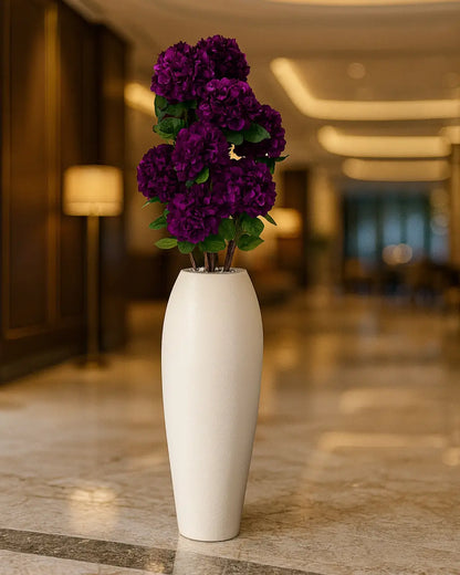 Elegant Royal Purple Artificial Hydrangea Bush - Lifelike Floral Decor