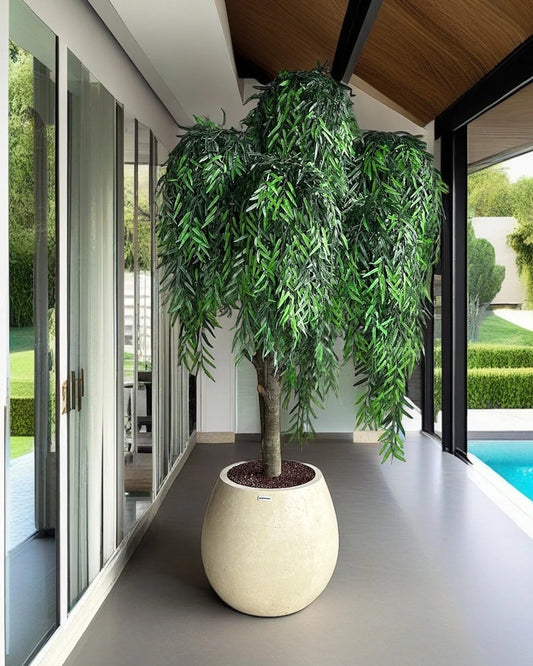 Premium Lifelike Artificial Weeping Willow Tree for Elegant Indoor Decor