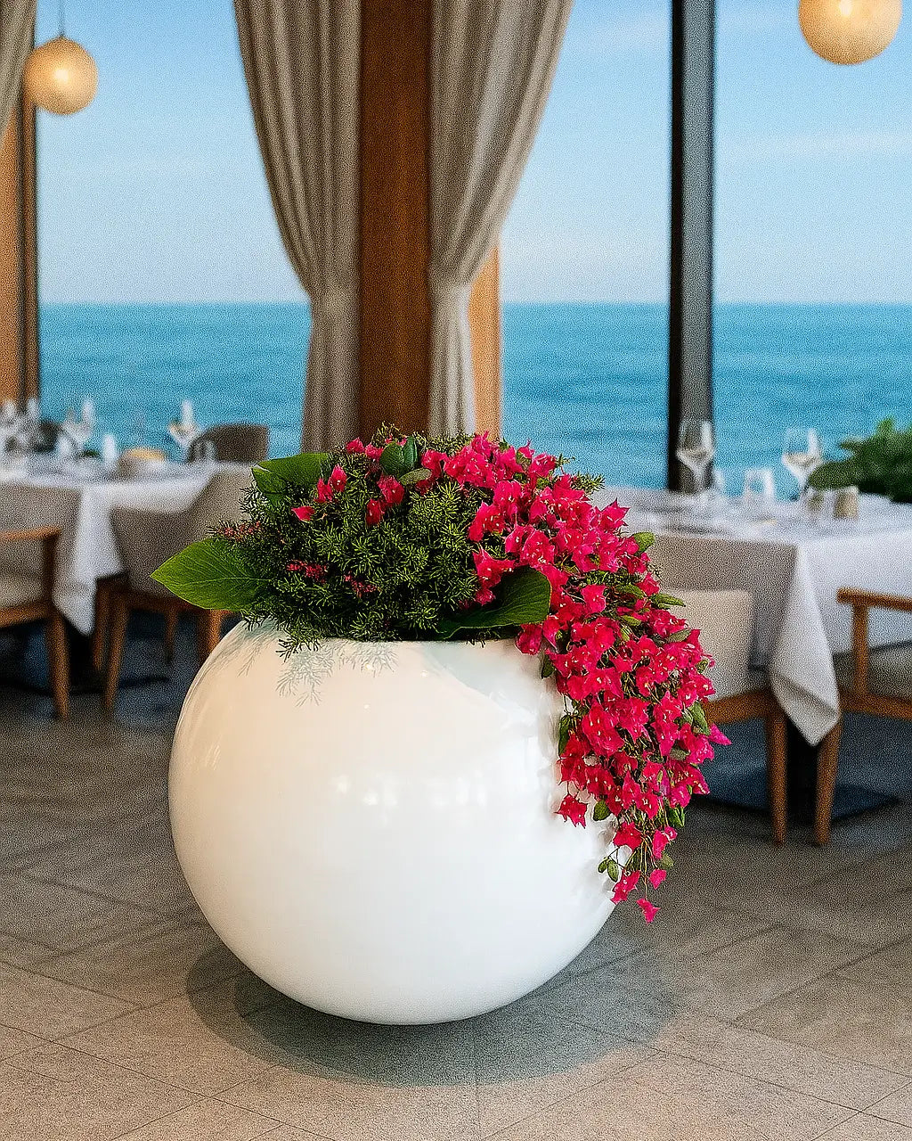 Premium Lifelike Bougainvillea Floor Arrangement - Vibrant Mediterranean Floral Decor