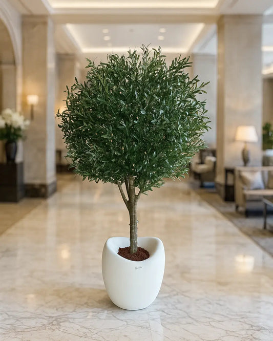 Elegant Lifelike Artificial Olive Tree Replica for Home Office Decor