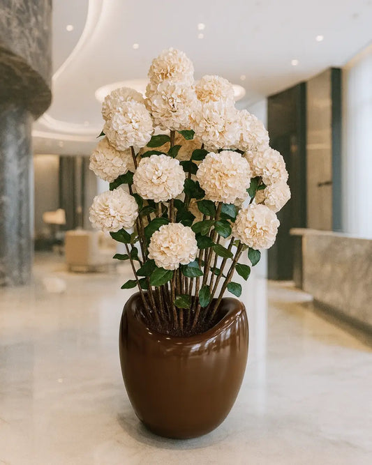 Elegant Artificial Hydrangea Tree with Vase - Realistic Botanical Decor