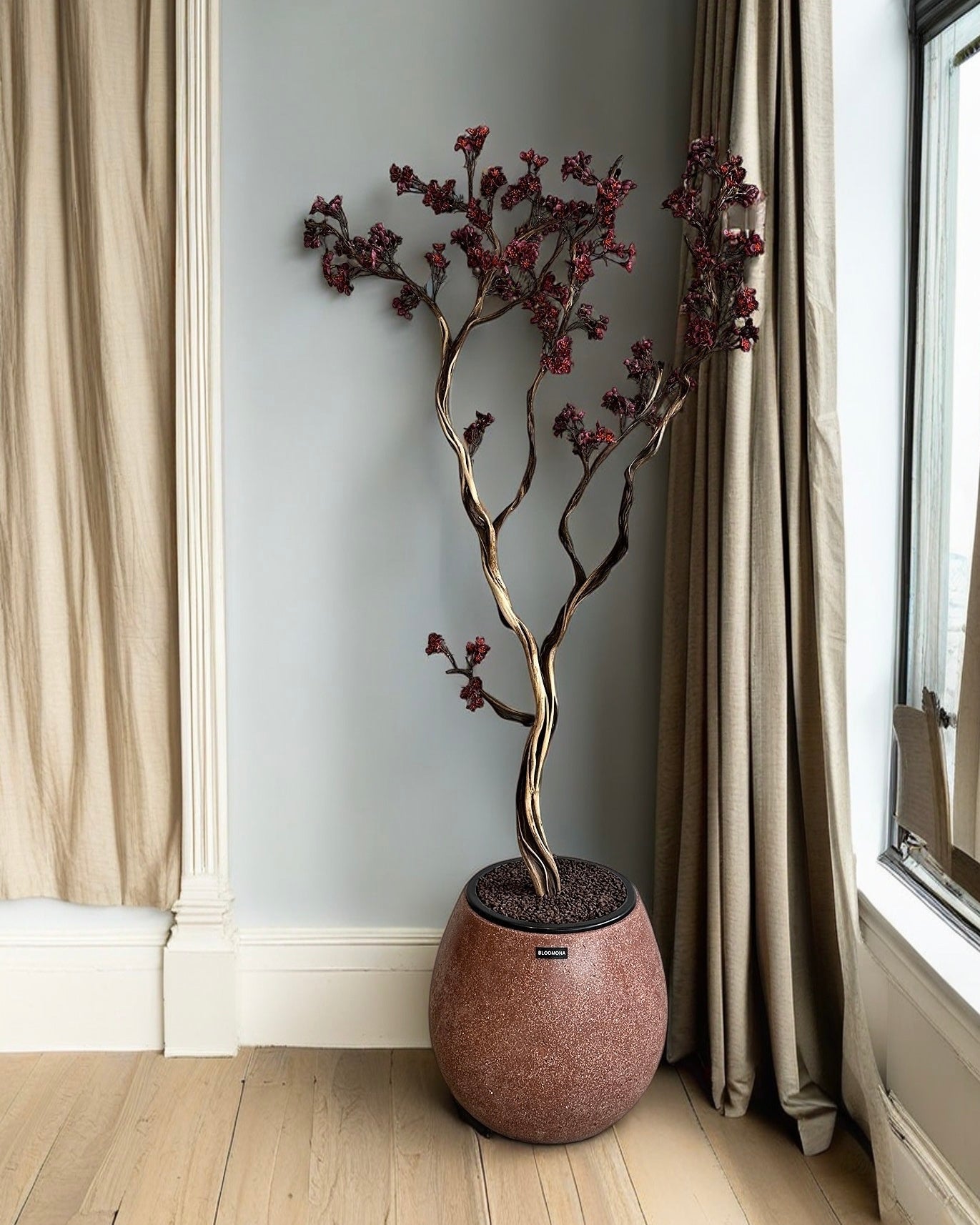 Elegant Artificial Manzanita Tree Royal Bordeaux for Luxury Home Decor
