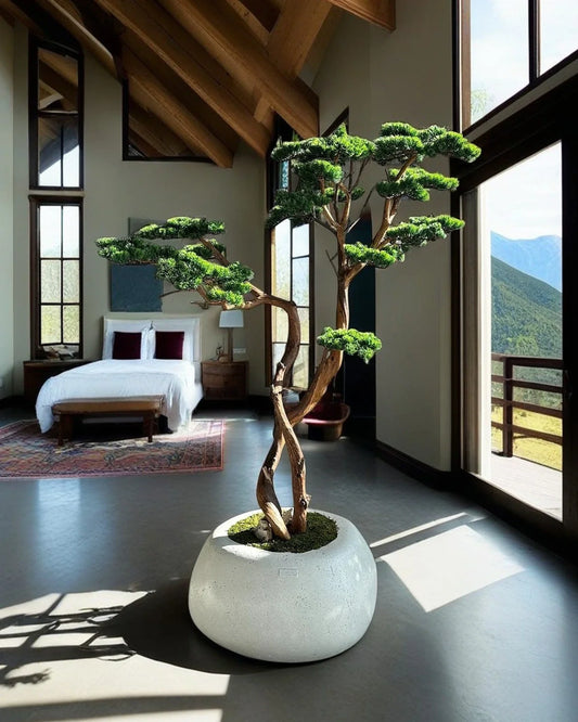 Premium Artificial Mont Blanc Bonsai Tree Lifelike Faux Plant Home Decor