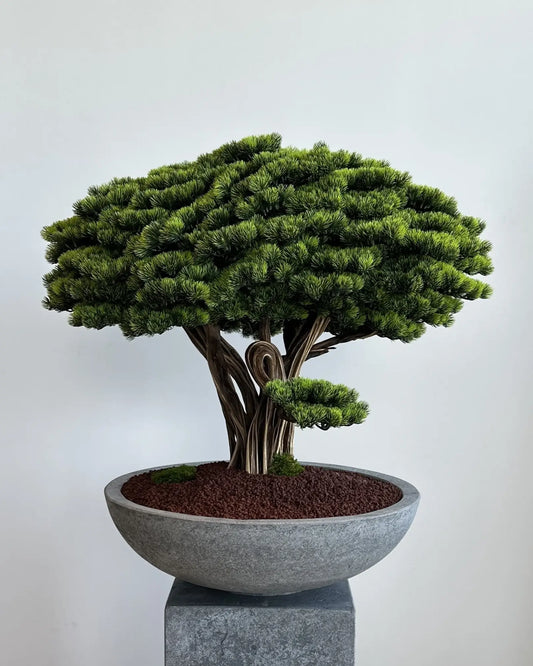 Realistic Artificial Bonsai Tree with Optional Elegant Display Vase