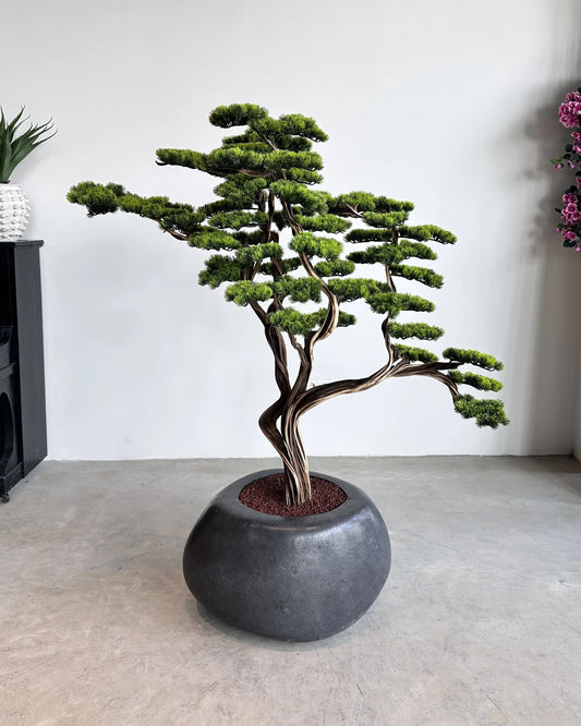 Lifelike Artificial Moyogi S-Curve Bonsai Tree - Grand Indoor Decorative Plant