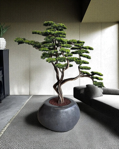 Lifelike Artificial Moyogi S-Curve Bonsai Tree - Grand Indoor Decorative Plant