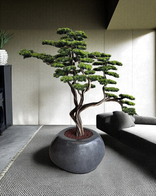 Lifelike Artificial Moyogi S-Curve Bonsai Tree - Grand Indoor Decorative Plant