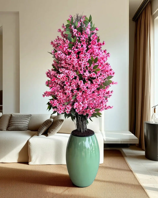 Elegant Realistic Artificial Pink Sakura Blossom Tree for Home & Office Decor