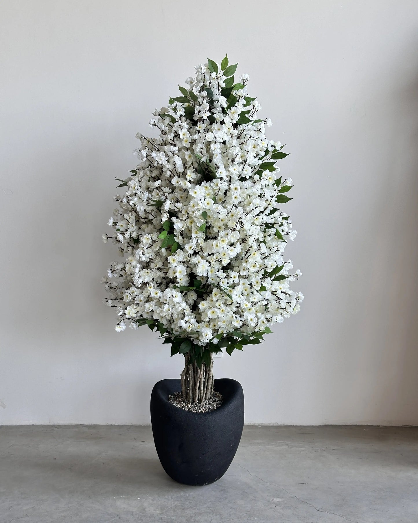 Majestic 190cm Artificial White Sakura Tree - Elegant Faux Cherry Blossom Decor