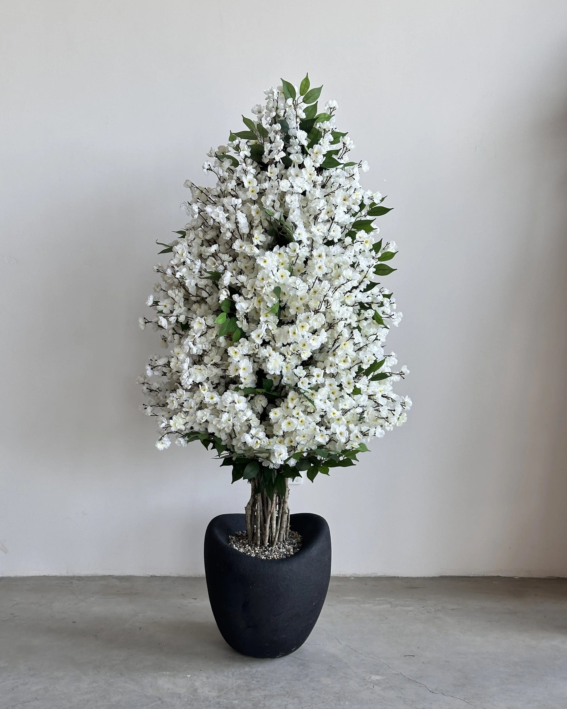 Majestic 190cm Artificial White Sakura Tree - Elegant Faux Cherry Blossom Decor