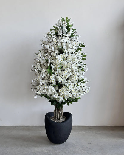 Majestic 190cm Artificial White Sakura Tree - Elegant Faux Cherry Blossom Decor