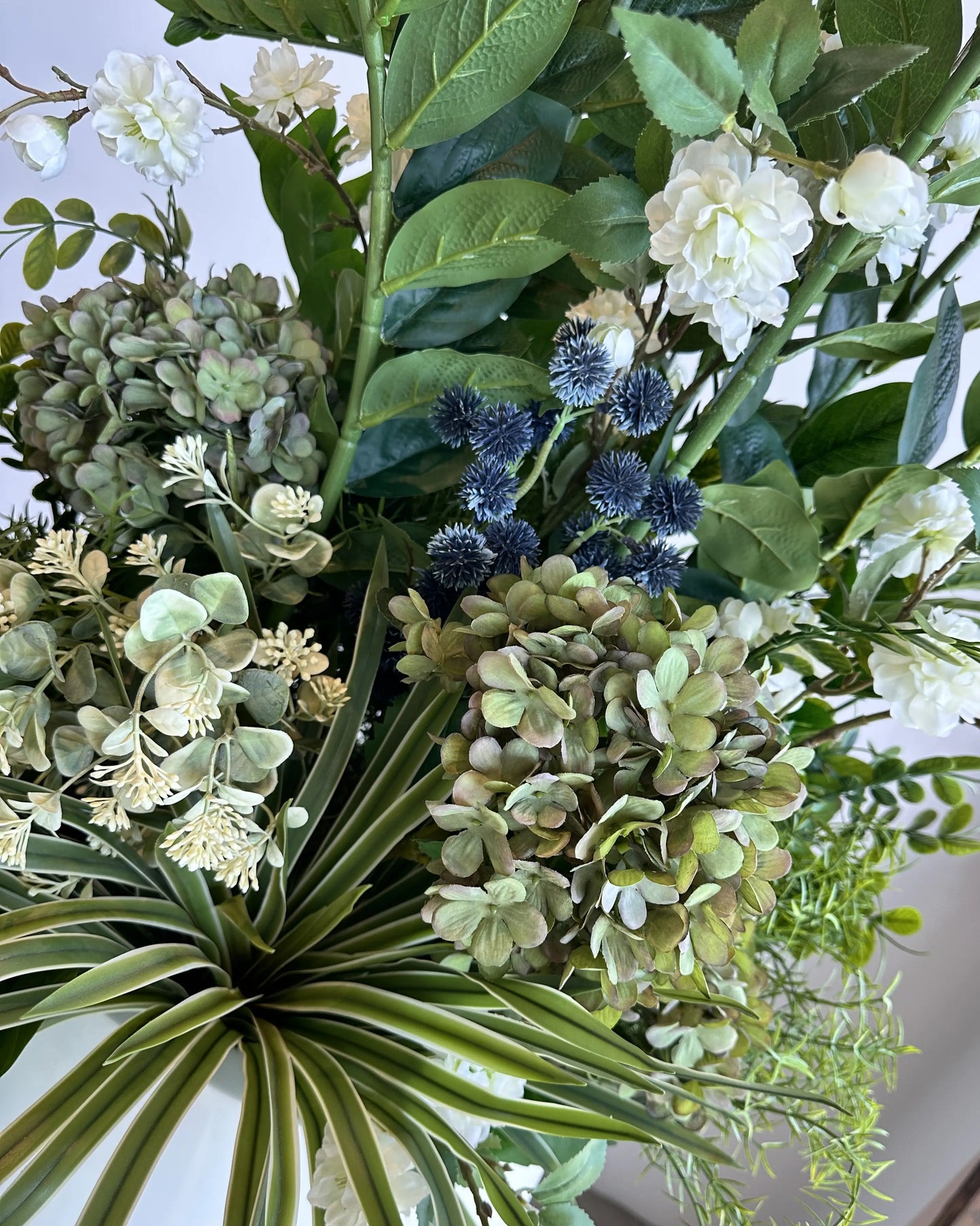 Majestic Bianco Artificial Plant & Floral Arrangement - 220cm Tall, Zero Maintenance