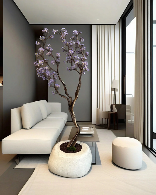 Elegant 180cm Lavender Artificial Manzanita Tree with Curved Branches for Decor