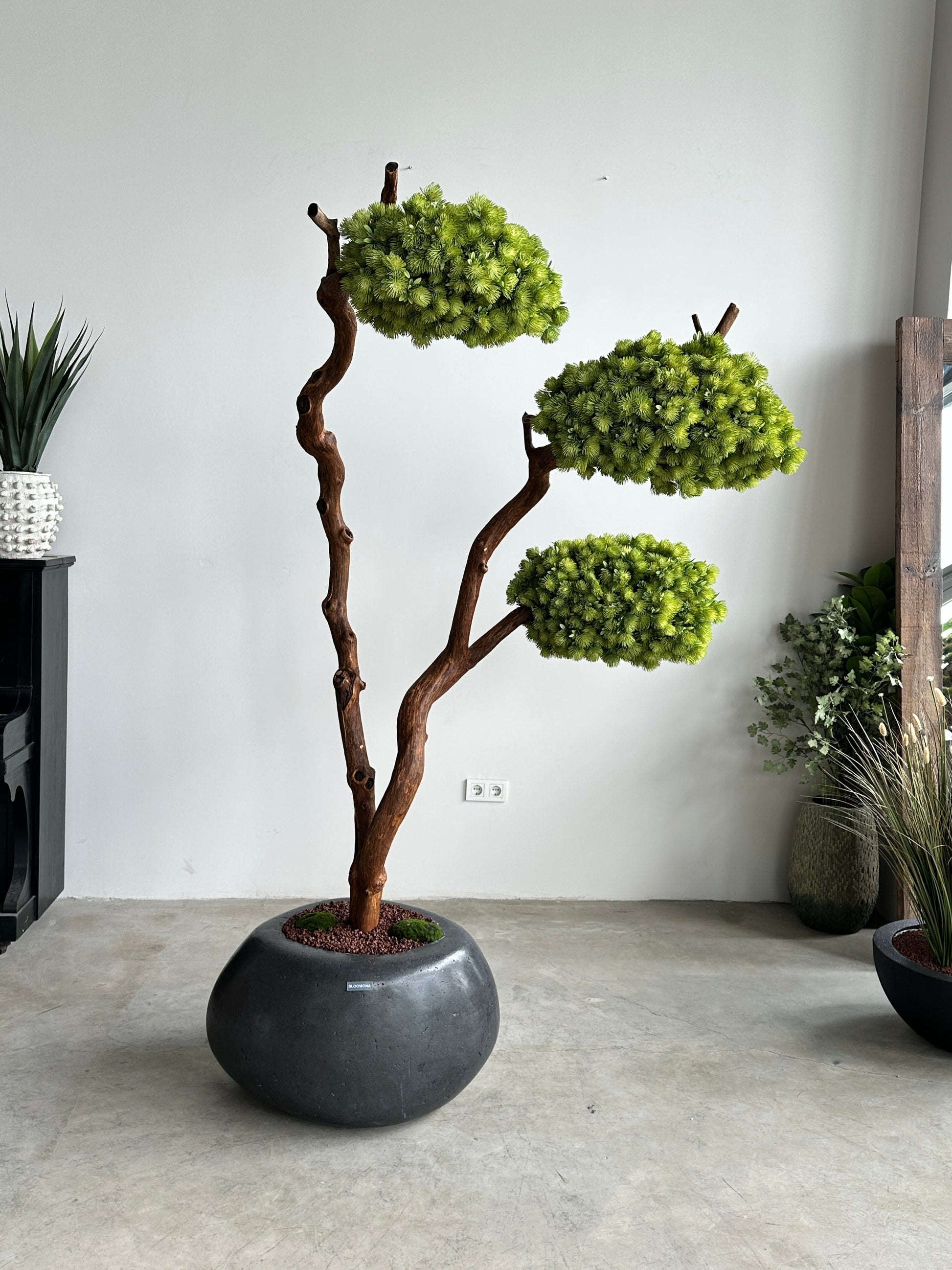 Lifelike Artificial Cedar Bonsai Tree with Optional Decorative Vase