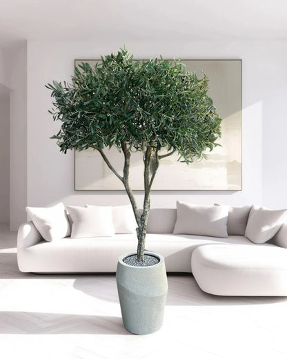 Elegant Lifelike Mediterranean Olive Tree - Maintenance-Free Indoor Decorative Plant