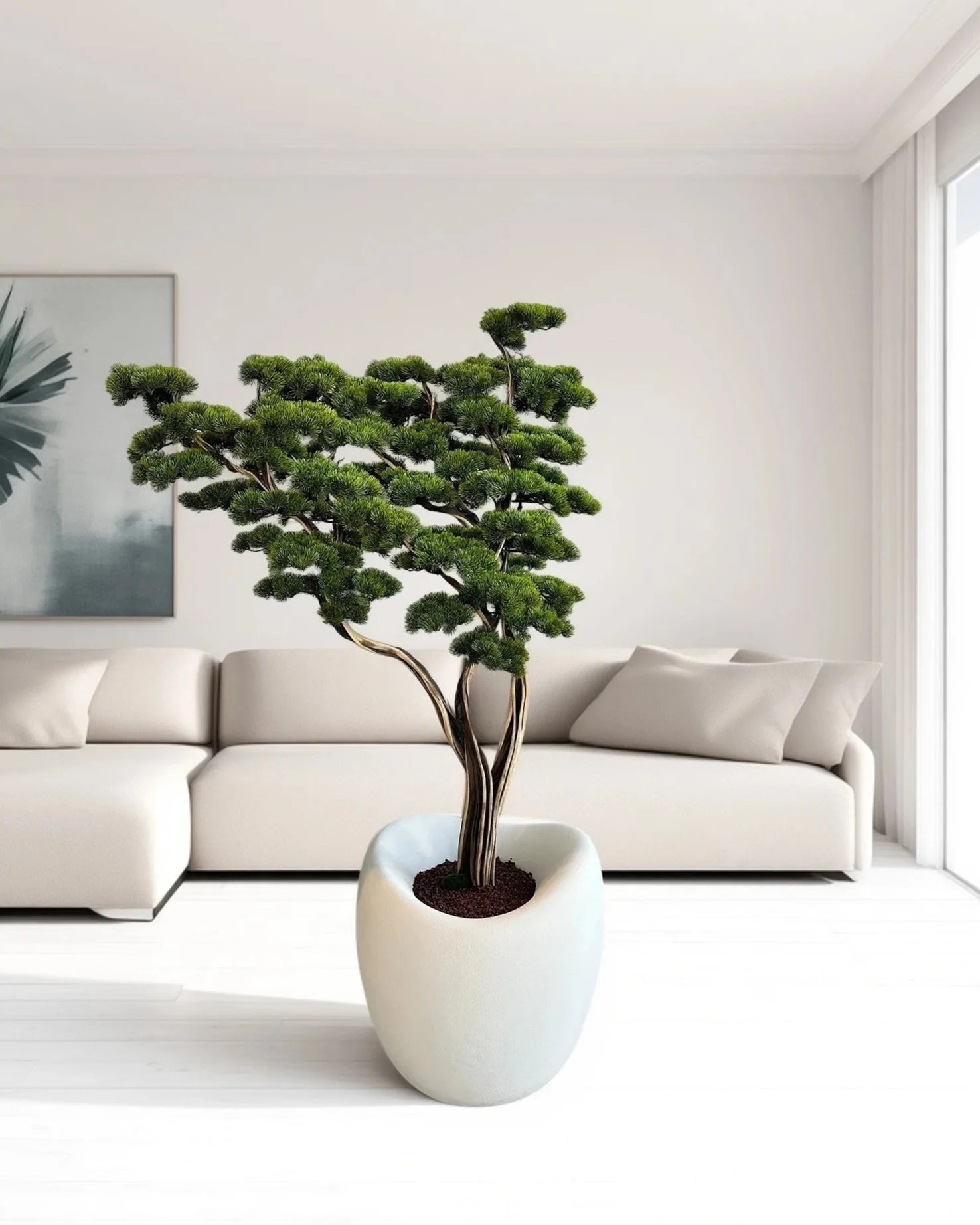 Premium Artificial Manzanita Bonsai Tree with Elegant Curved Branches