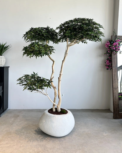Majestic Emerald Artificial Tree: Lifelike Decorative Indoor Outdoor Green Foliage