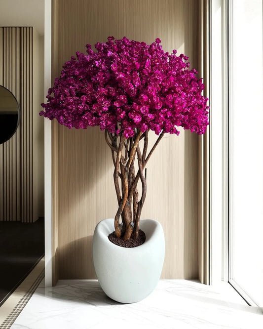 Elegant Artificial Sakura Bonsai Dragon Tree - Lifelike Floral Decor
