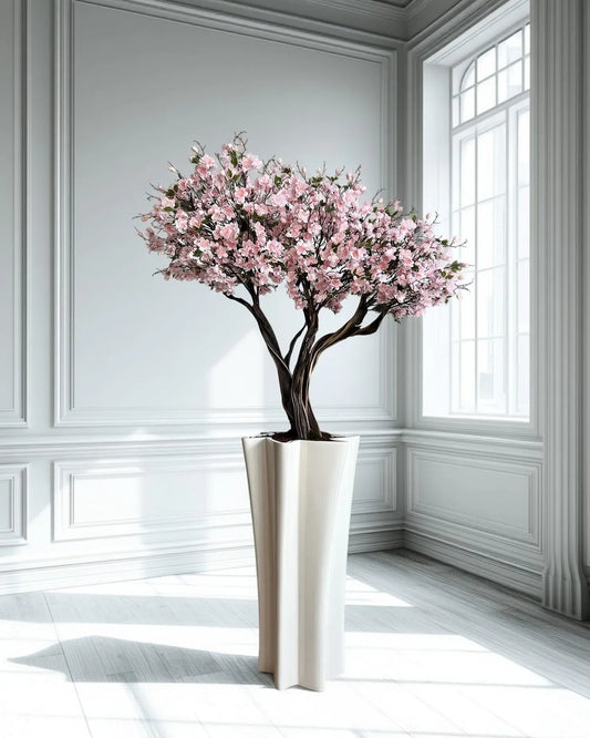 Premium Artificial Pink Sakura Blossom Tree for Elegant Home Office Decoration