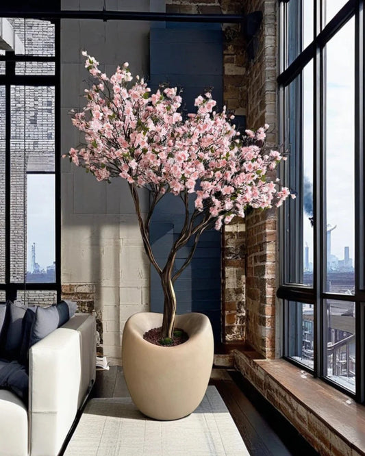 Premium Faux Cherry Blossom Tree with Vase - Lifelike Hanami Decor