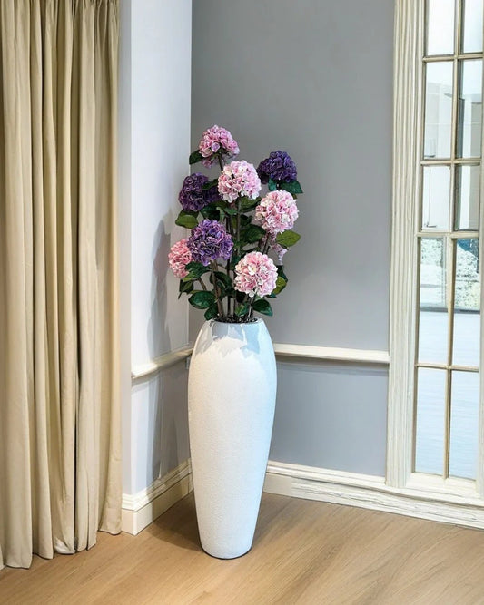 Premium Realistic Duo Pink Hydrangea Artificial Flower Arrangement for Home Decor