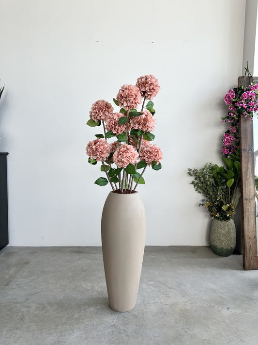 Elegant Artificial Hydrangea Tree Bush with Vase - Realistic Floral Decor